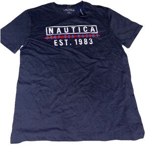 Nautica Logo Graphic Print Relaxed Fit Short Sleeve Crew Neck Men's T-Shirt M